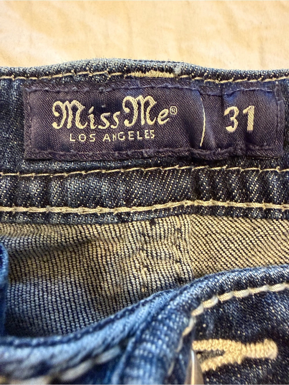 Miss Me Women's Indigo Blue Denim Jeans - HEMMED
